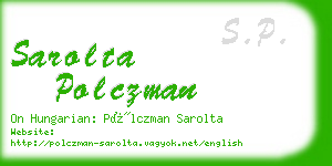 sarolta polczman business card